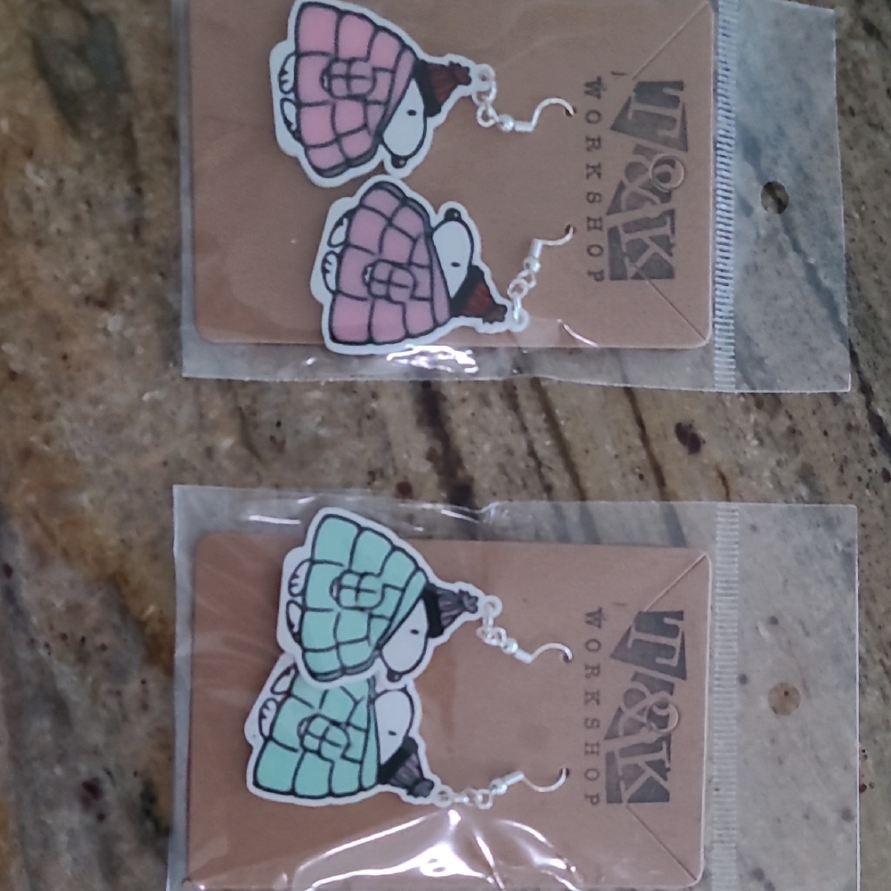 Snoopy Earrings (Handmade, 3D Printed)